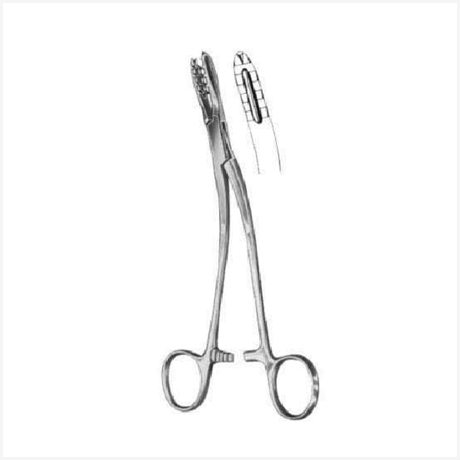 Bircher-Ganske Bone Holding Forceps Curved 20cm