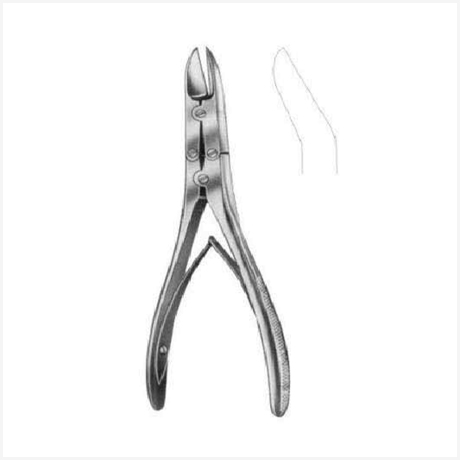 Ruskin-Liston Bone Cutting Forceps Curved On Flat