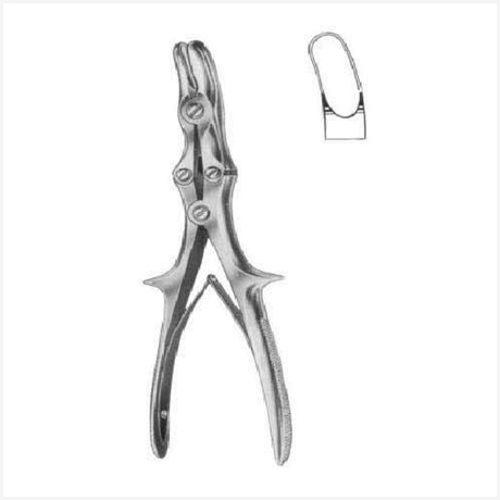 Stille-Luer Bone Rongeur Forceps M/Action Curved 20cm